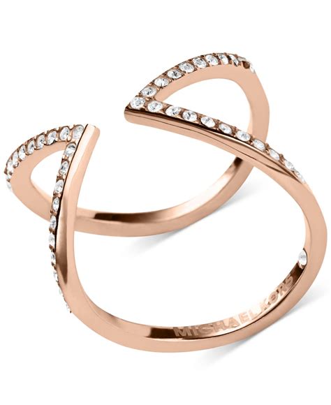 michael kors rose gold open arrow ring